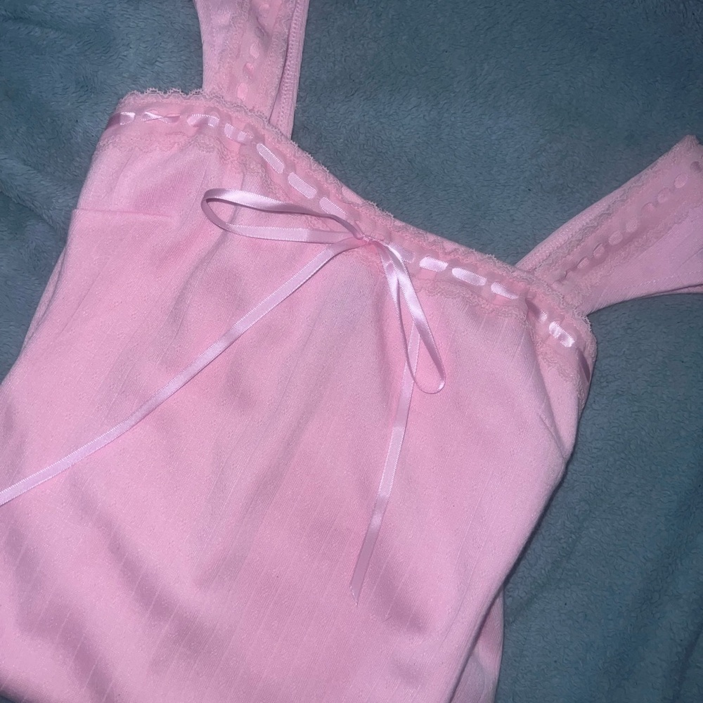 Square Neck Ribbon Mini Dress